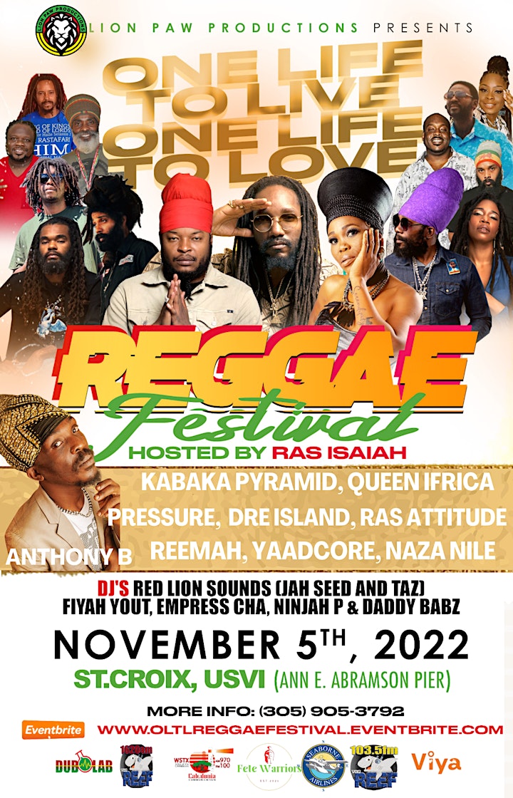 One Life To Live x  One Life To Love Reggae Festival image