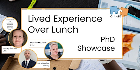 Lived Experience Over Lunch: LE PhD Showcase