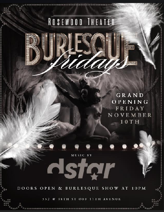 Burlesque Show Fridays at Rosewood Theatre