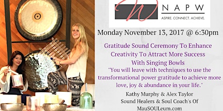 NAPW Gratitude Sound Ceremony To Enhance Creativity To Attract More Success primary image