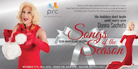 Donna Sachet's 25th Anniversary Songs of the Season, benefiting PRC/AIDS Emergency Fund primary image