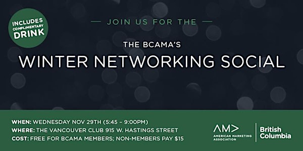 BCAMA's WINTER NETWORKING SOCIAL