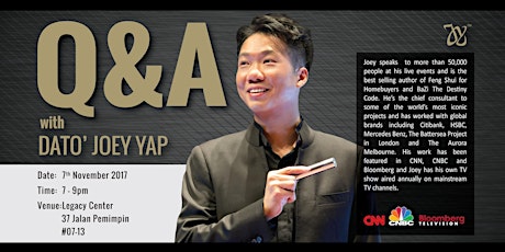 Q&A WITH DATO' JOEY YAP primary image