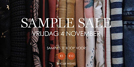 Sample Sale Your Wishes - 4 november primary image