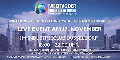 Welttag der Unternehmerinnen 2017 - Women´s Entrepreneurship Day (WED) 2017 in Düsseldorf primary image