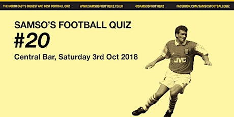 Samso's Football Quiz #20 at Central Bar, Gateshead primary image