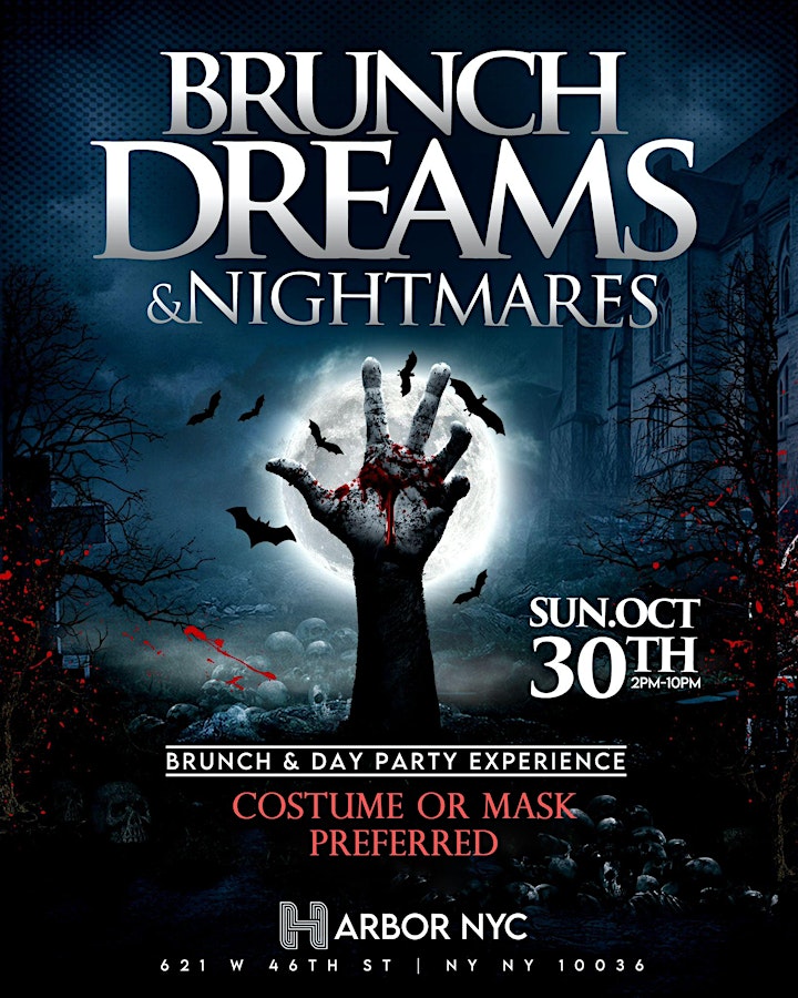 Brunch Dreams and Nightmares - Halloween Brunch and Day Party at Harbor NYC image