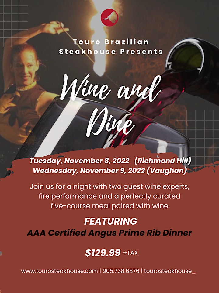 Touro Presents: Wine and Dine image