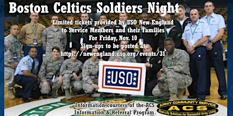 Boston Celtics Soldiers Night primary image
