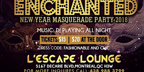 ENCHANTED - NEW YEAR MASQUERADE PARTY 2018 primary image