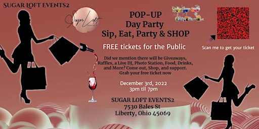 POP-UP Day Party  Sip, Eat, Party & SHOP