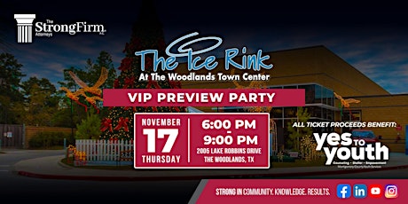 Exclusive VIP Preview Party - The Ice Rink at The Woodlands Town Center primary image