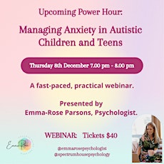 Managing Anxiety in Autistic Children and Teens
