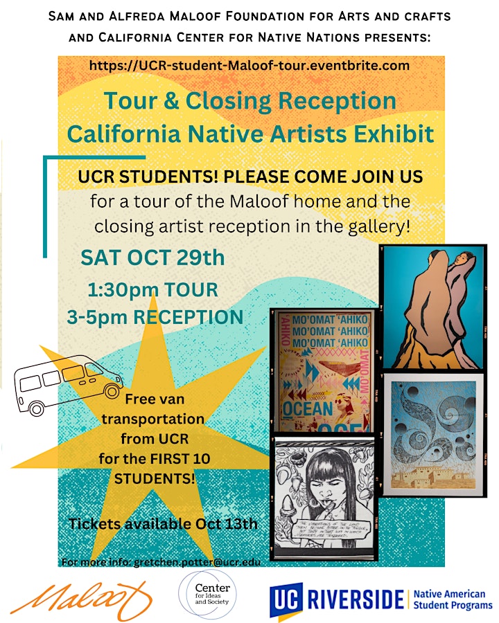 UCR Student Maloof Tour and Closing Artist Reception image