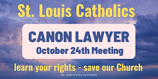 Learn the Canon Law implications of All Things New - Monday Evening Session