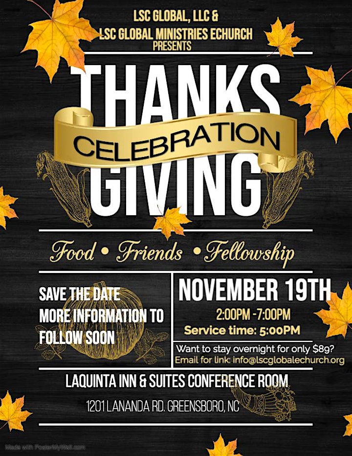 Thanksgiving Celebration with LSC Global Ministries eChurch image