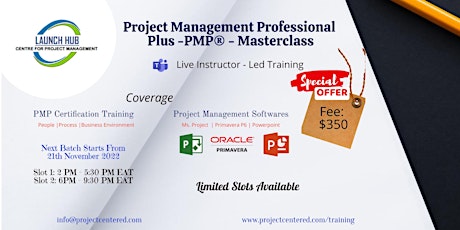 Project Management Professional Plus - PMP® - Masterclass Training