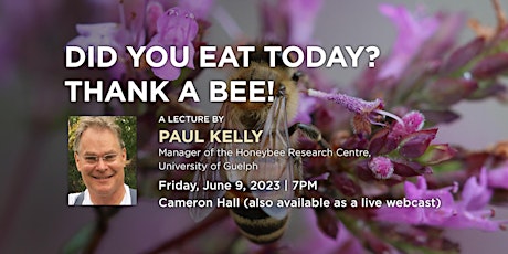 Paul Kelly - Did you eat today? Thank a bee!