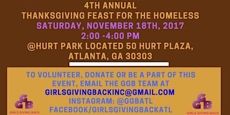GGB Presents...The 4th Annual "Gift of Thanksgiving" Feast for The Homeless primary image