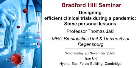 Primaire afbeelding van BH Seminar: "Designing efficient clinical trials during a pandemic"