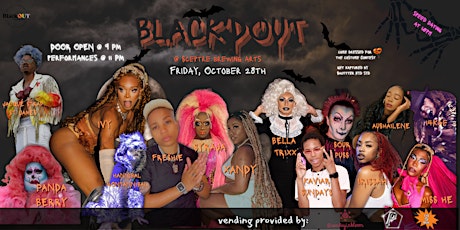 BLACK'D OUT | Live Performances, Drag, Speed Dating, & Halloween Party primary image