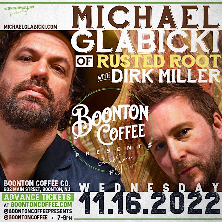 Boonton Coffee Presents - Michael Glabicki of Rusted Root with Dirk Miller image