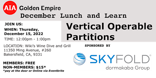 Vertical Operable Partitions Lunch and Learn