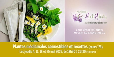 Plantes médicinales comestibles et recettes (cours 176)