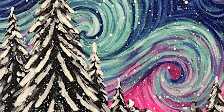Snowy Night of Swirling Stars - Paint and Sip by Classpop!™