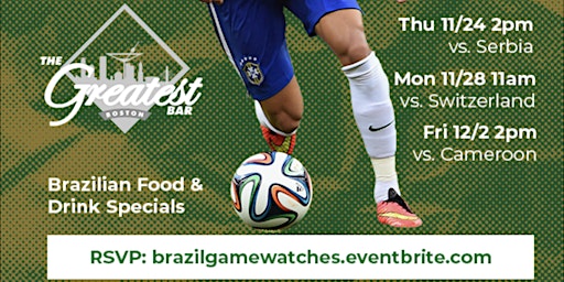 Fifa World Cup 2022 Brazil Game Watches at The Greatest Bar!