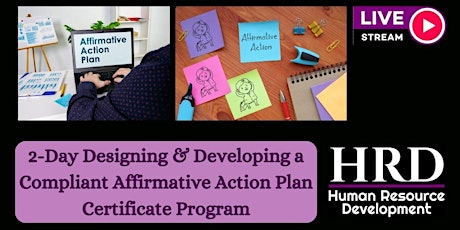 Imagen principal de 2-Day Designing & Developing a Compliant Affirmative Action Plan