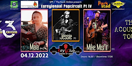 Euregio Acoustic Runde mit :Mala (NL), Jessie (B) und Mike Misfit (D)