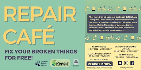 Repair Cafe - Fix your broken things - for free!