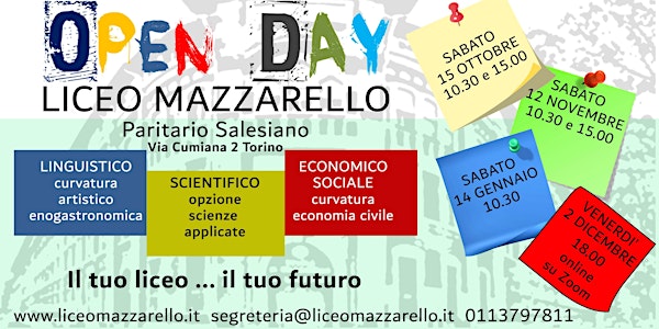 Open day Liceo Mazzarello Torino