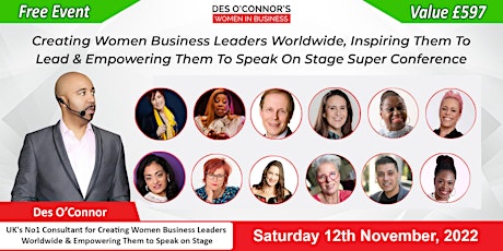 FREE Des O’Connor’s London Women in Business Conference primary image