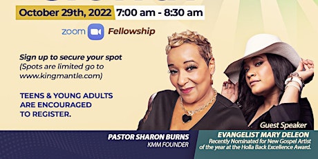 Kingdom Mantles Ministry: Early Morning Manna Zoom Fellowship primary image