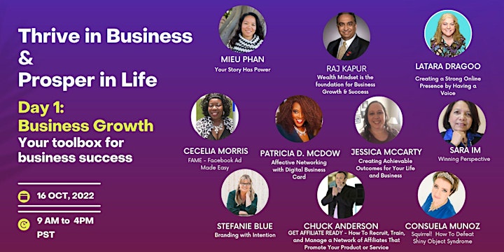 Thrive in Business & Prosper in Life Summit image