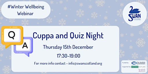 #WinterWellbeingWebinars - Cuppa and Quiz Night