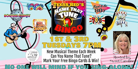 Texas Red's Bingo the 1st & 3rd Tuesdays at Putters & Gutters Marble Falls!