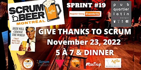Scrum Beer Montréal #19 - Give Thanks To Scrum