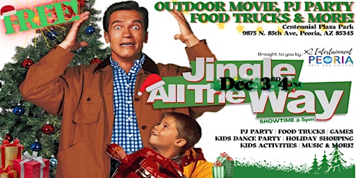 7th Annual FREE Peoria Jolly Holiday Outdoor Movie, PJ Party & More-Dec 3rd