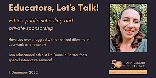 Educators, Let's Talk: ethics, public schooling & private sponsorship