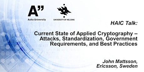 HAIC talk: Current State of Applied Cryptography – with John Mattsson primary image