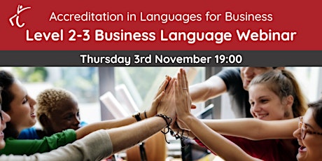 Level 2-3 Business Language Webinar with Juliet Park primary image