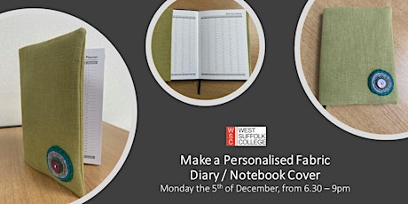 Make a Diary / Notebook Personalised Fabric Cover