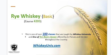 Whiskey University : Rye Whiskey 203