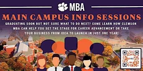 Clemson MBA Info Session,  Cooper Library 309