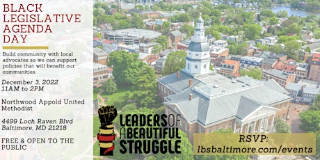 2022 Black Legislative Agenda Day: From the Baltimore Grassroots