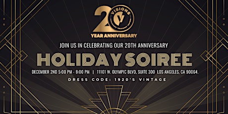 Visions Adolescent Treatment  Centers 20th Anniversary Holiday Soirée