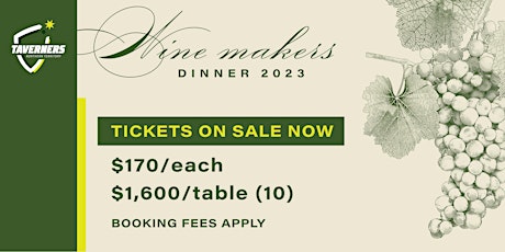 Taverners NT Wine Makers Dinner 2023 primary image